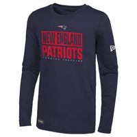 Men's New Era Navy England Patriots Combine Authentic Offsides Long Sleeve T-Shirt