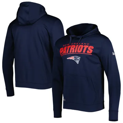 New England Patriots New Era Women's Throwback Colorblock Full-Zip Hoodie -  Red/Navy