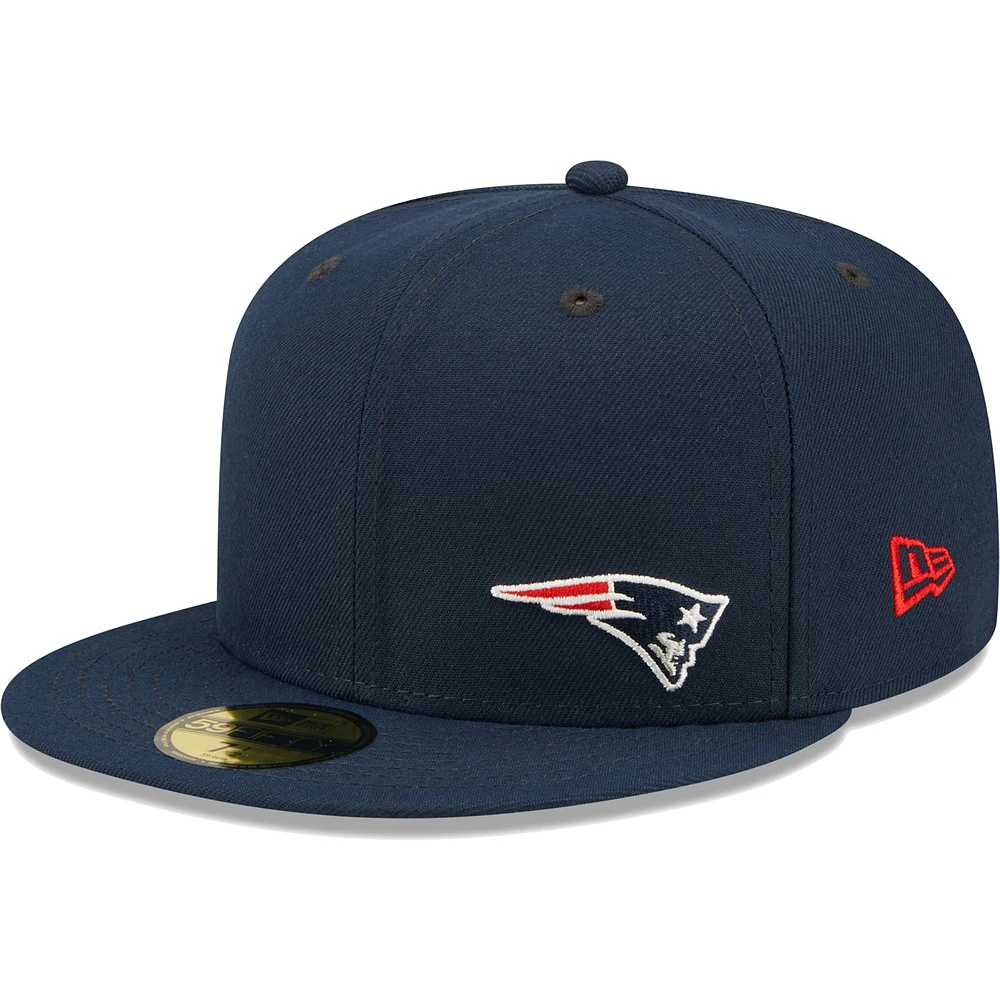 Casquette ajustée 59FIFTY Flawless des Patriots de la Nouvelle-Angleterre New Era bleu marine pour homme