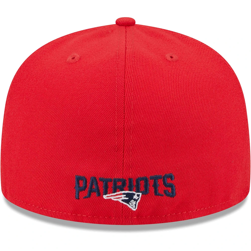 Casquette ajustée 59FIFTY New England Patriots Gameday Era pour hommes, bleu marine