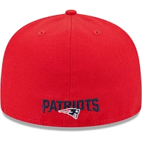 Casquette ajustée 59FIFTY New England Patriots Gameday Era pour hommes, bleu marine