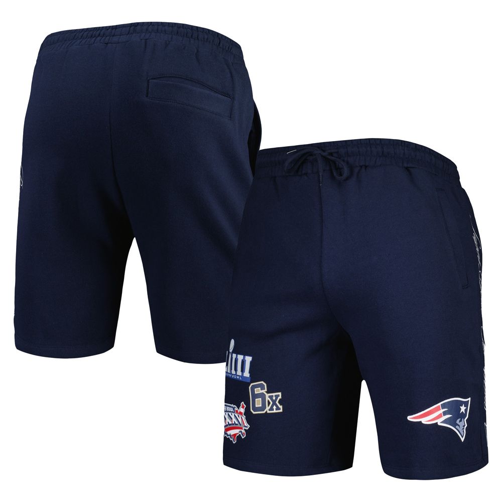 Men's New Era Navy England Patriots Historic Champs Shorts