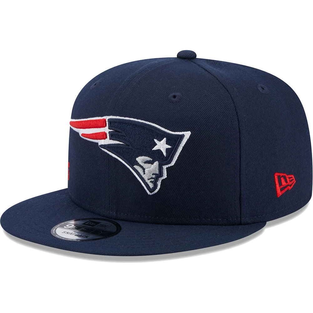 Casquette New Era New England Patriots Icon 9FIFTY Snapback pour homme bleu marine