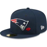 Casquette ajustée 59FIFTY New England Patriots Lips Era pour homme, bleu marine