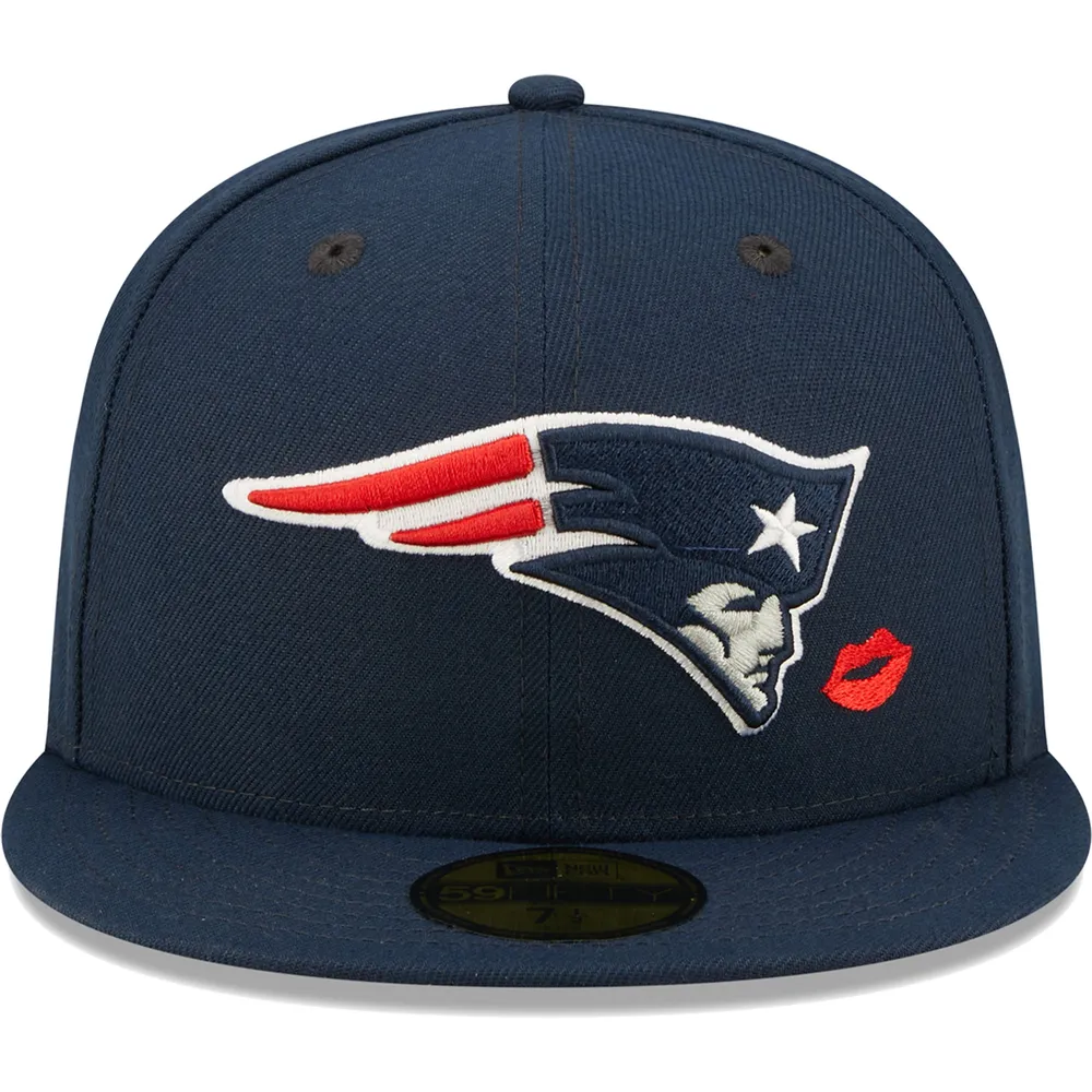 Casquette ajustée 59FIFTY New England Patriots Lips Era pour homme, bleu marine