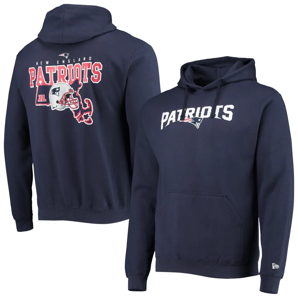 New England Patriots New Era Colorblock Current Pullover Hoodie - Red