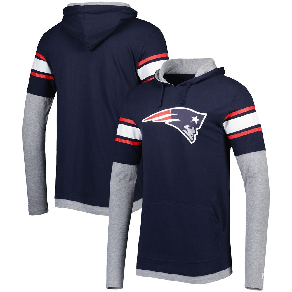 New Era Men's New Era Navy England Patriots Long Sleeve Hoodie T