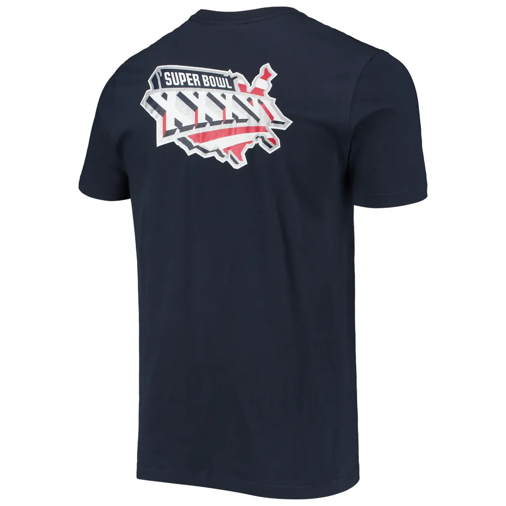 Men's New Era Navy England Patriots Patch Up Collection Super Bowl XXXVI T-Shirt