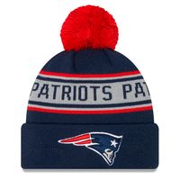 Men's New Era Navy New England Patriots Repeat - Cuffed Knit Hat with Pom