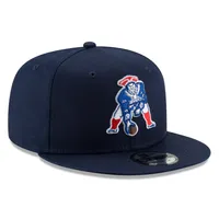 New England Patriots New Era Throwback 9FIFTY Adjustable Snapback Hat - Navy