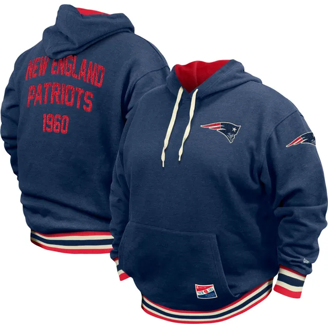 Starter Men's Navy New England Patriots Raglan Long Sleeve Hoodie