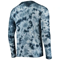 T-shirt à manches longues tie-dye bleu marine New England Patriots Era pour homme