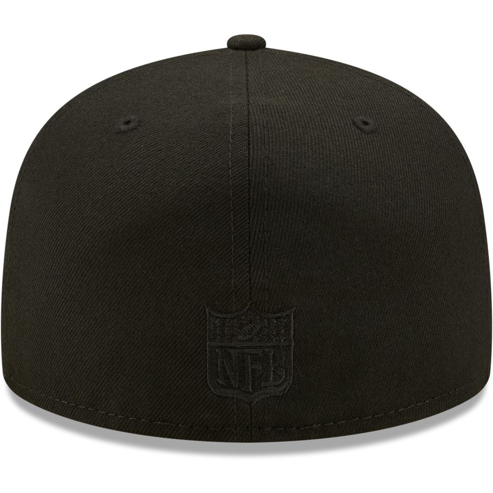 Men's New Era England Patriots Black on Alternate Logo 59FIFTY Fitted Hat