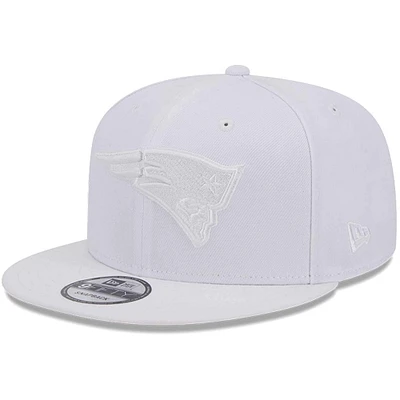 Men's New Era New England Patriots Main White on White 9FIFTY Snapback Hat