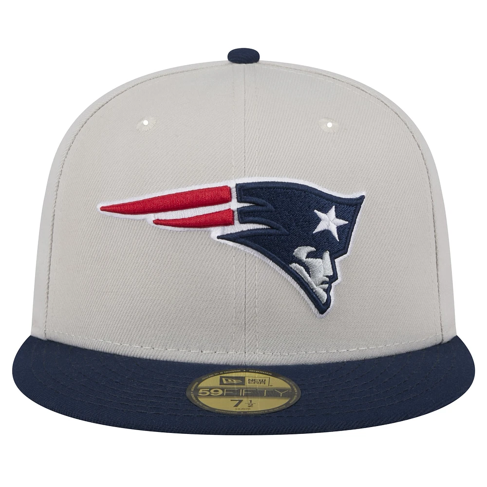 Casquette ajustée Stoney 59FIFTY des New England Patriots Era pour hommes