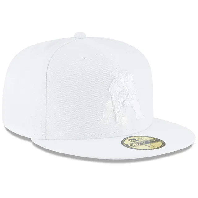 Men's New Era White New England Patriots Throwback Logo Omaha 59FIFTY Fitted  Hat