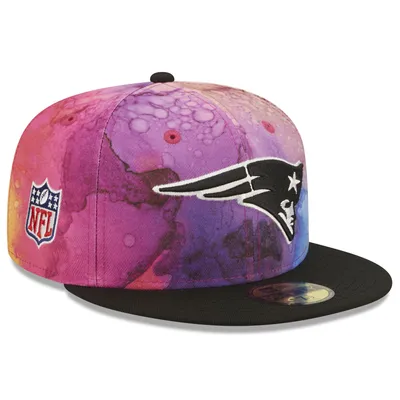 New England Patriots Rainbow Crucial Catch Intercept Cancer Hat 100 Year  NFL |