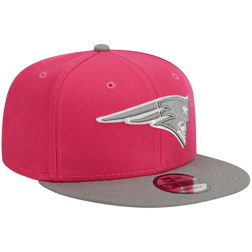 Men's New Era  Pink New England Patriots 2-Tone Color Pack 9FIFTY Snapback Hat