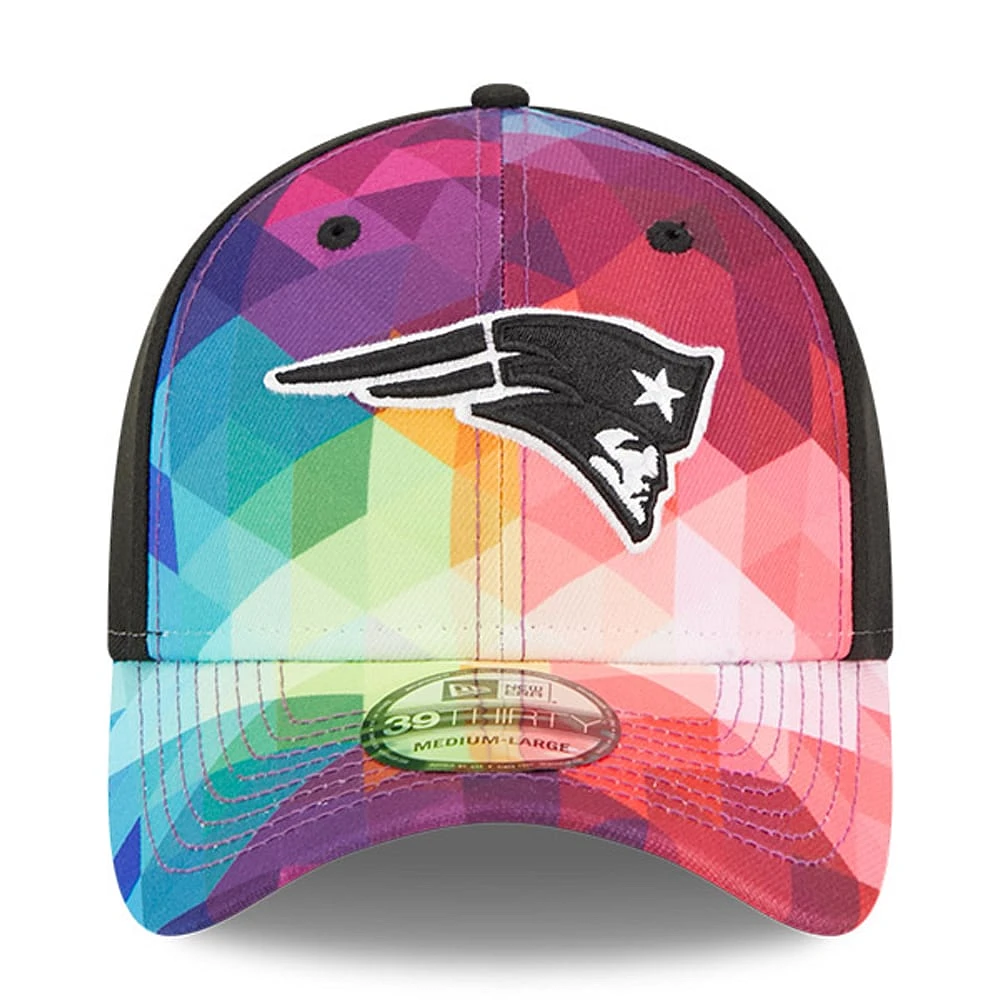 Men's New Era  Pink England Patriots 2023 NFL Crucial Catch 39THIRTY Flex Hat