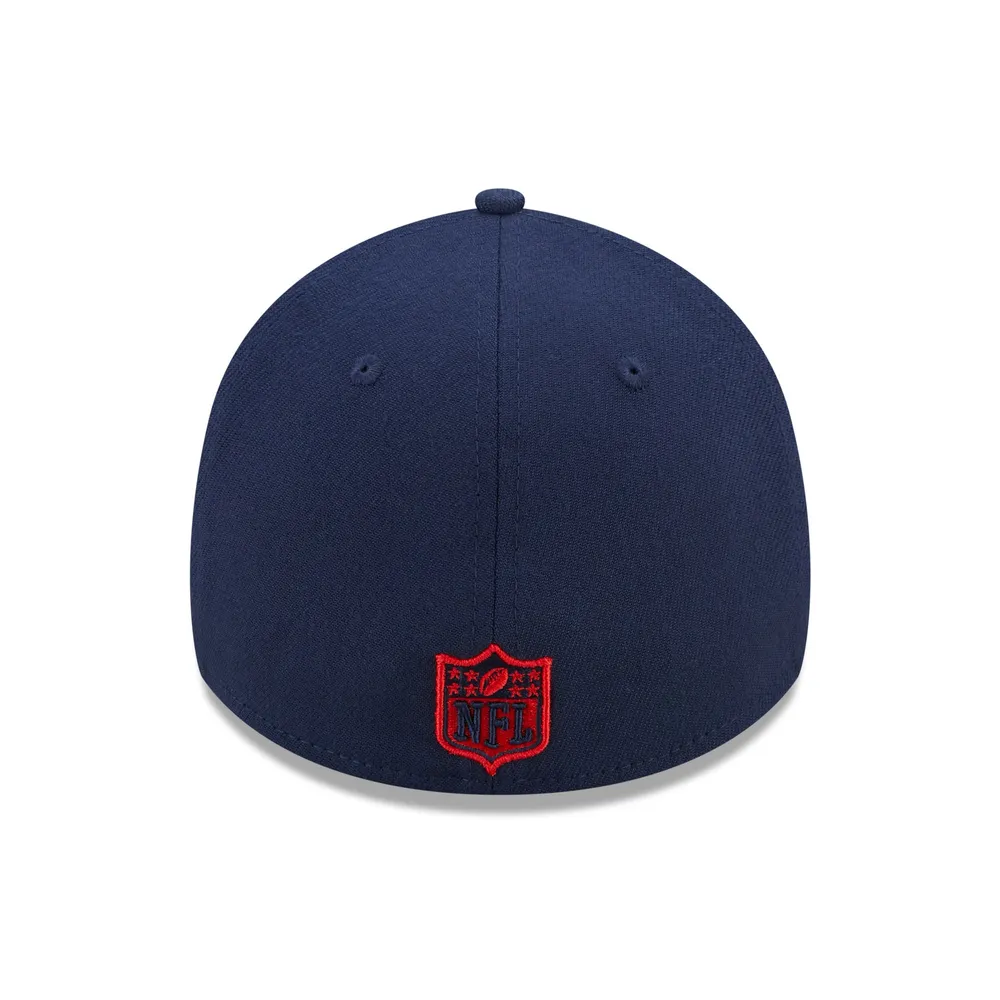 Casquette Flex Shattered 39THIRTY des Patriots de la Nouvelle-Angleterre New Era pour homme, rouge/bleu marine