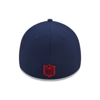 Casquette Flex Shattered 39THIRTY des Patriots de la Nouvelle-Angleterre New Era pour homme, rouge/bleu marine