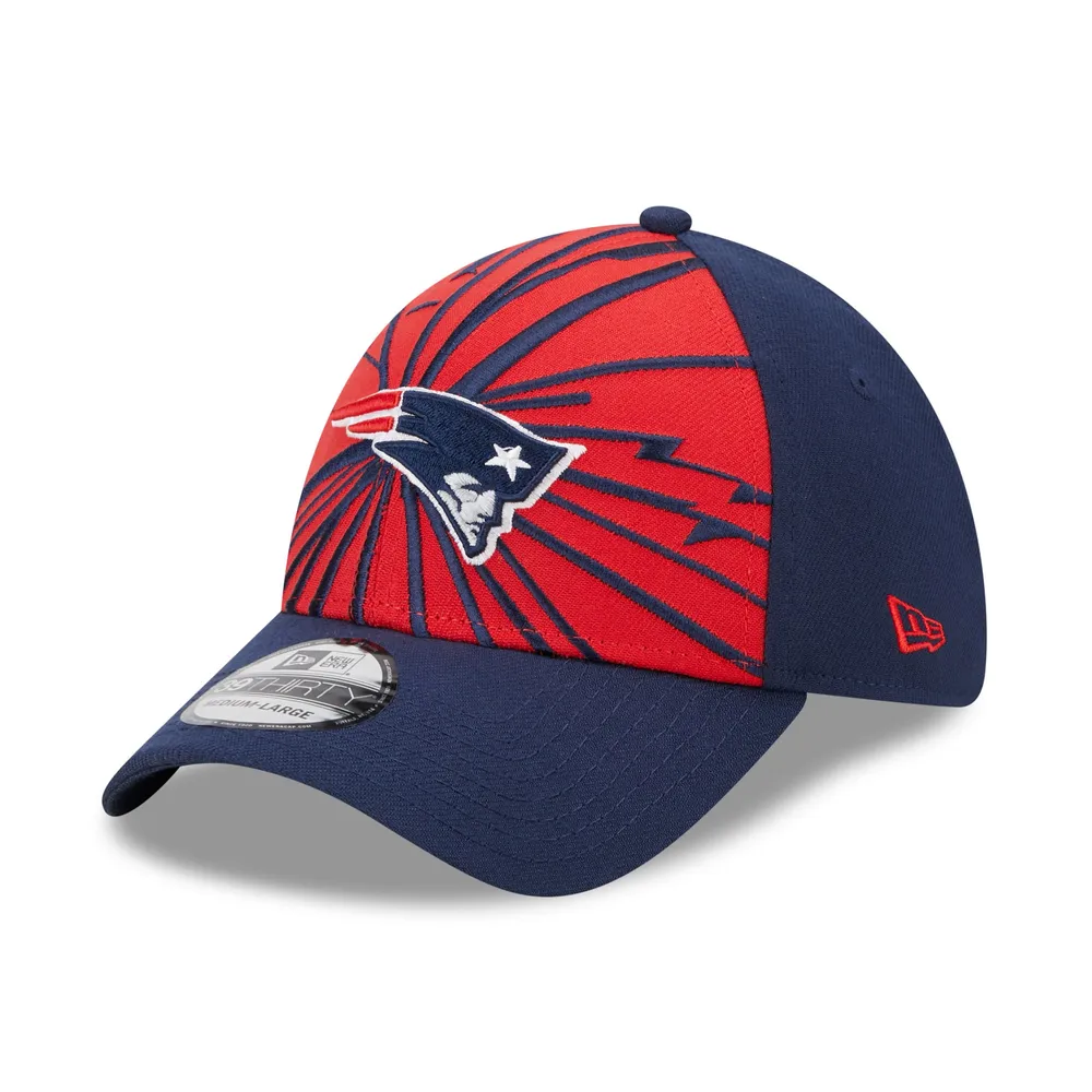 Casquette Flex Shattered 39THIRTY des Patriots de la Nouvelle-Angleterre New Era pour homme, rouge/bleu marine