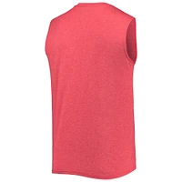 Men's New Era Red England Patriots Brushed Sleeveless Tank Top