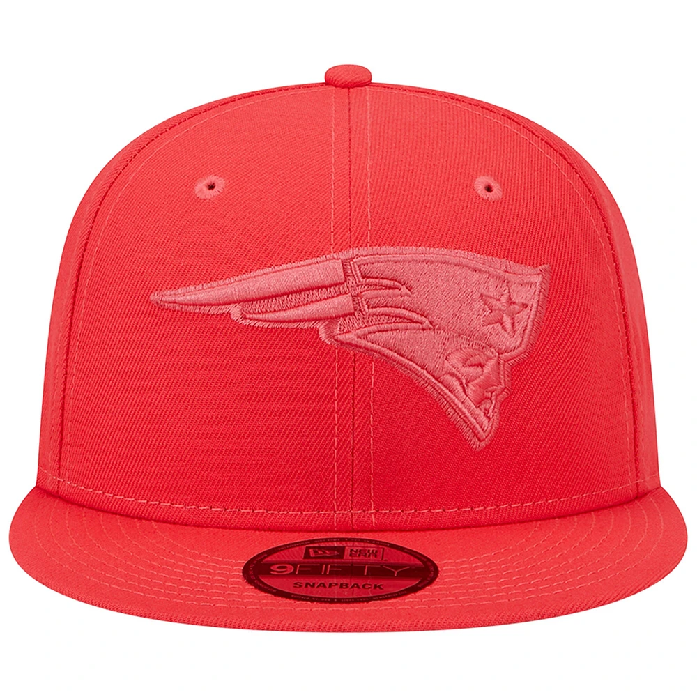 Men's New Era Red New England Patriots Color Pack Brights 9FIFTY Snapback Hat