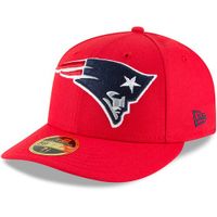 Men's New Era Red England Patriots Omaha Low Profile 59FIFTY Fitted Hat