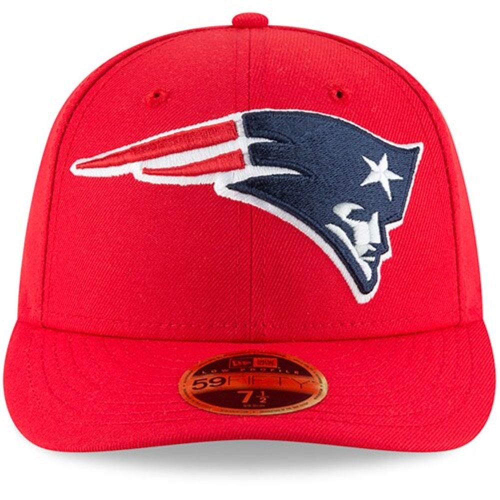 Men's New Era Red England Patriots Omaha Low Profile 59FIFTY Fitted Hat