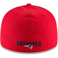 Men's New Era Red England Patriots Omaha Low Profile 59FIFTY Fitted Hat