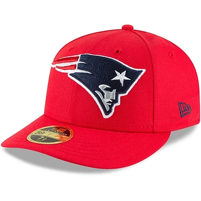 Casquette ajustée 59FIFTY Low Profile New England Patriots Omaha Era pour homme, rouge