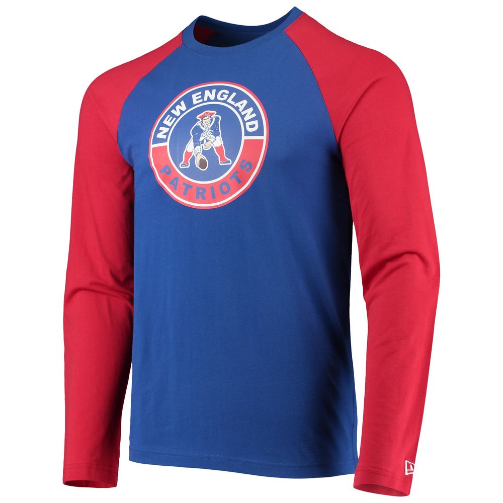 Youth Red New England Patriots Long Sleeve Raglan T-Shirt 