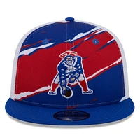 Casquette Snapback 9FIFTY Snapback Royal New England Patriots Historic Tear Trucker New Era pour homme