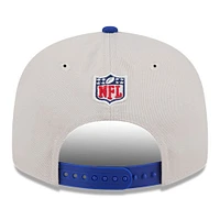 Men's New Era Stone/Royal New England Patriots 2024 Sideline Historic 9FIFTY Snapback Hat