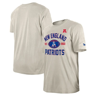 Men's New Era Tan England Patriots 3rd Down Retro Logo T-Shirt