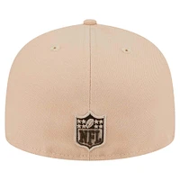 Men's New Era Tan England Patriots Candied Pecan 59FIFTY Fitted Hat