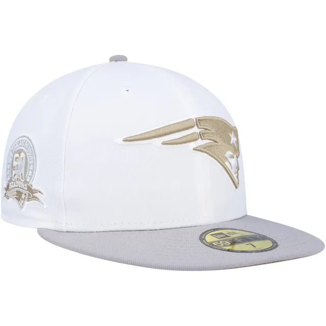 Tampa Bay Buccaneers New Era 40th Season Gold Undervisor 59FIFTY Fitted Hat  - White/Gray