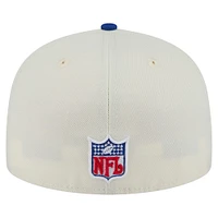 Casquette ajustée New Era England Patriots Throwback Main 59FIFTY pour homme, blanc/bleu roi