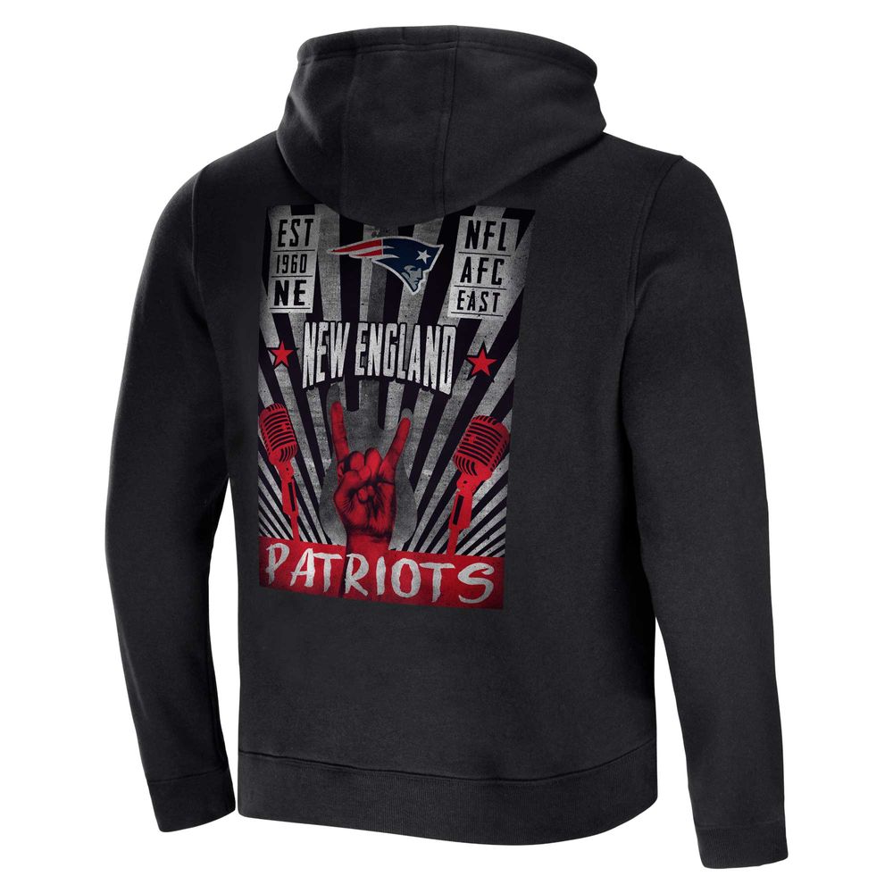 Men's NFL x Darius Rucker Collection by Fanatics Black New England Patriots Rocker Full-Zip Hoodie