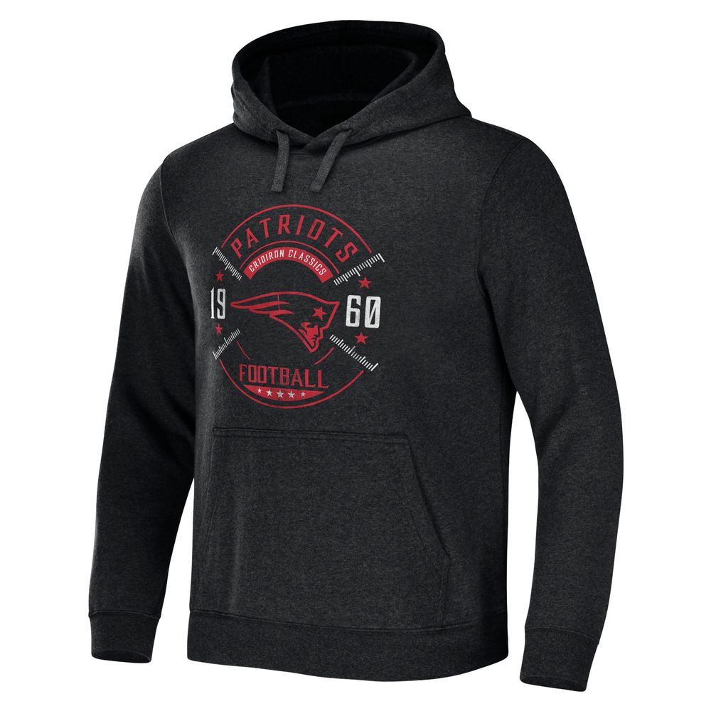 Men's NFL x Darius Rucker Collection by Fanatics Heather Charcoal New England Patriots Radar Pullover Hoodie