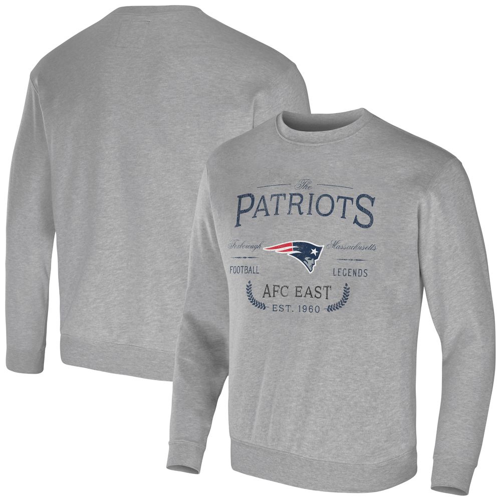 Men's NFL x Darius Rucker Collection by Fanatics Heather Gray New England Patriots Pullover Sweatshirt