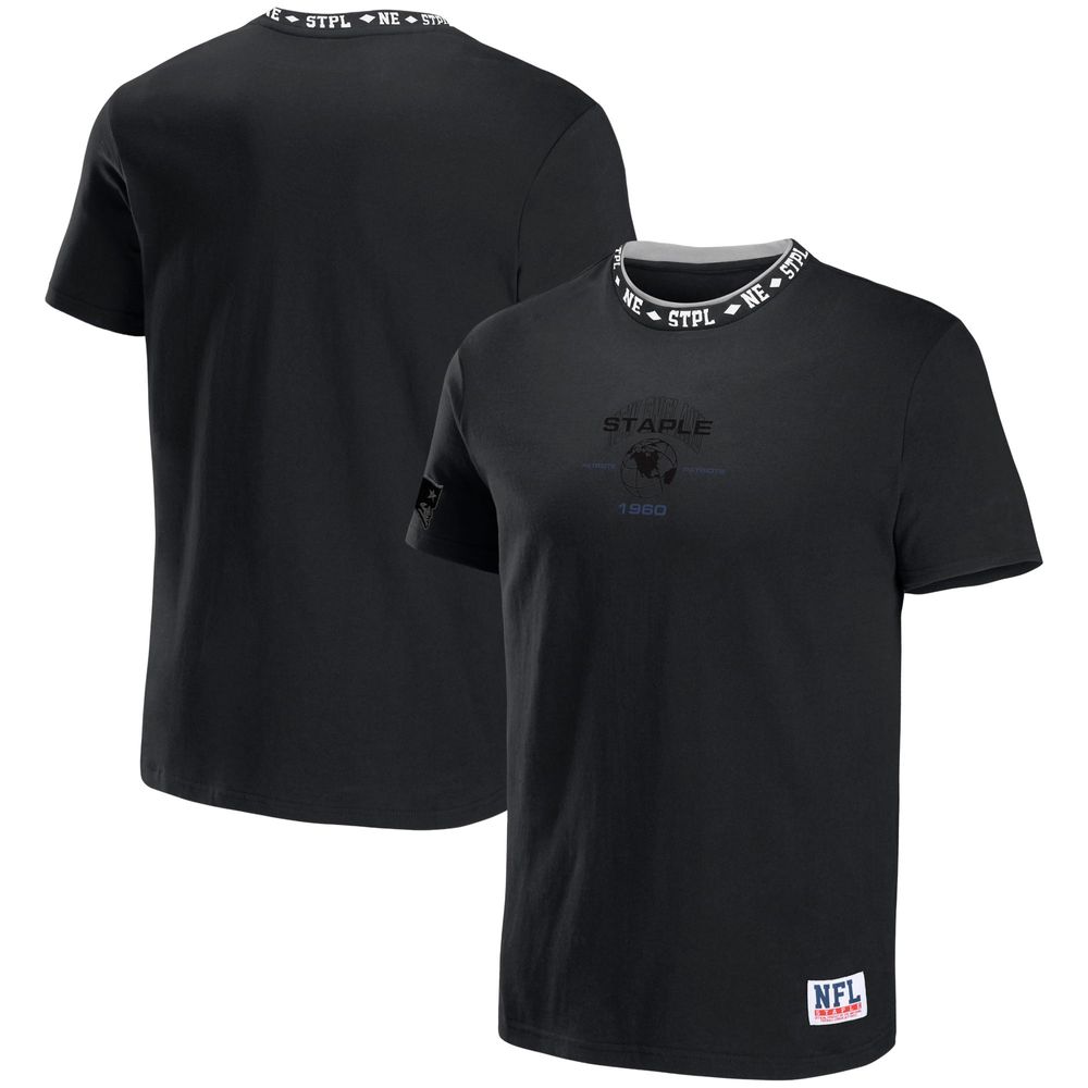 Men's NFL x Staple Black New England Patriots Globe T-Shirt