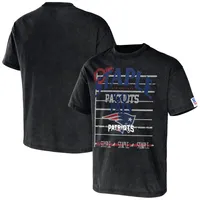 T-shirt noir délavé rétro NFL x Staple New England Patriots pour homme