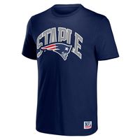 Men's NFL x Staple Navy New England Patriots Logo Lockup T-Shirt