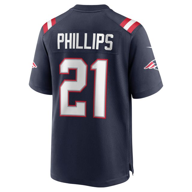 Maillot de match Nike Adrian Phillips pour hommes, bleu marine, New England Patriots