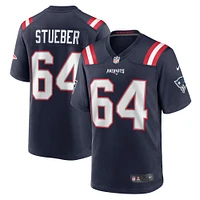 Maillot Nike Andrew Stueber pour homme, bleu marine, joueur de match des New England Patriots