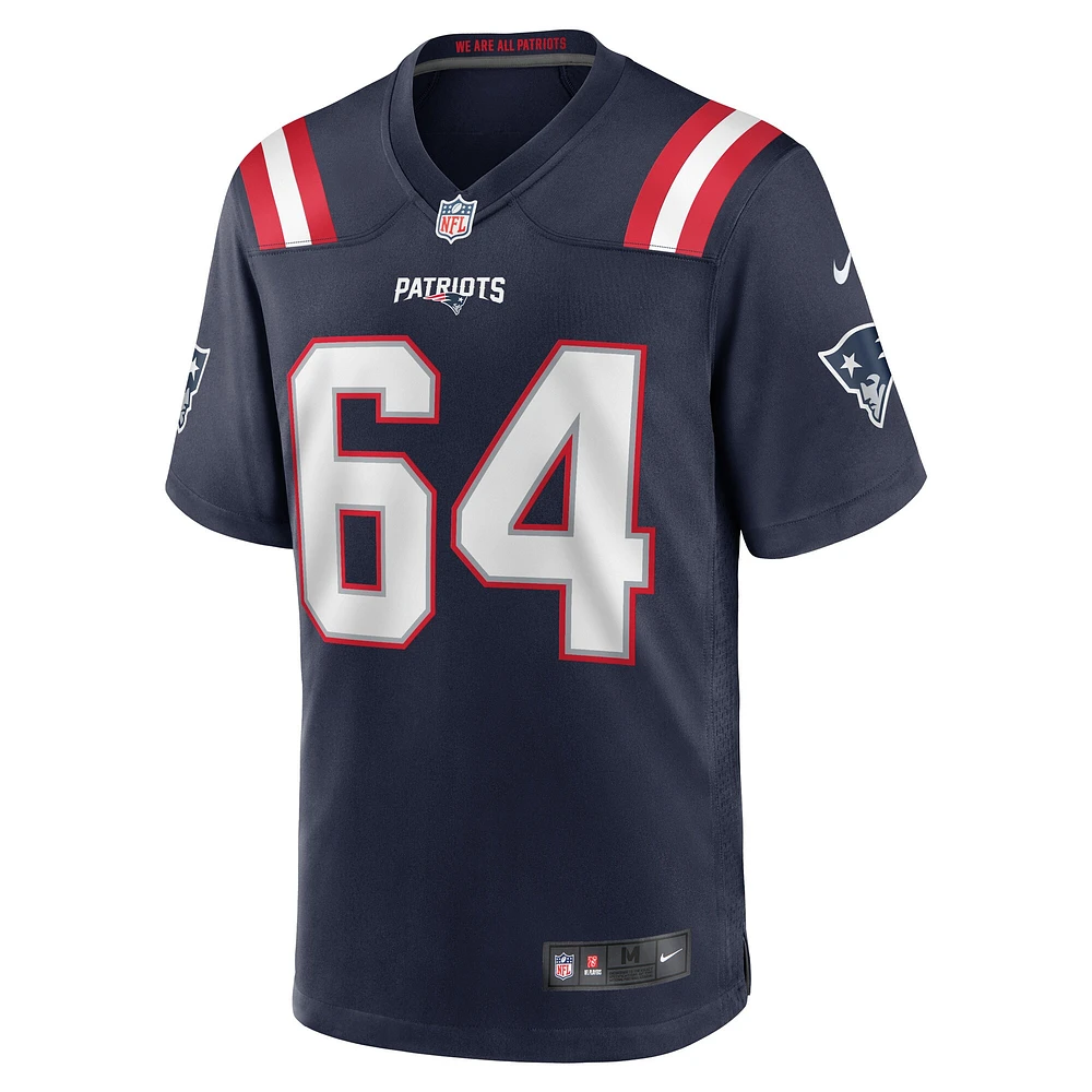 Maillot Nike Andrew Stueber pour homme, bleu marine, joueur de match des New England Patriots