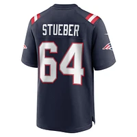 Maillot Nike Andrew Stueber pour homme, bleu marine, joueur de match des New England Patriots