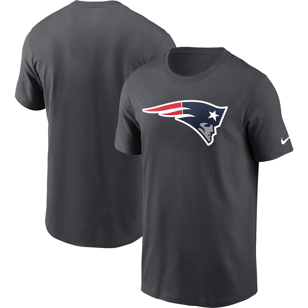 T-shirt essentiel avec logo Nike anthracite des New England Patriots pour hommes